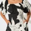 241126_StFrock_Phoebe_LOLE10967-6-BLK-WHT_0543.jpg Maxi Dress In Black With White Floral