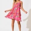 Dress in Pink Tropical Print