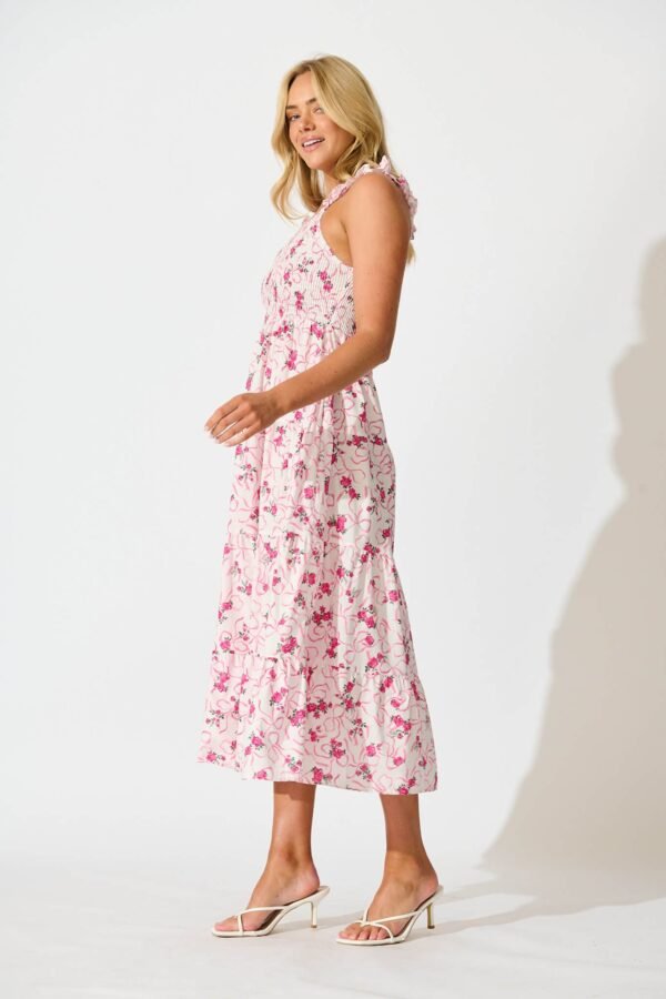 241126_StFrock_Phoebe_P24302621-PNK-FLO_0439.jpg Midi Sundress In Pink Floral Print Cotton