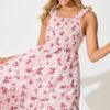 241126_StFrock_Phoebe_P24302621-PNK-FLO_0448.jpg Midi Sundress In Pink Floral Print Cotton