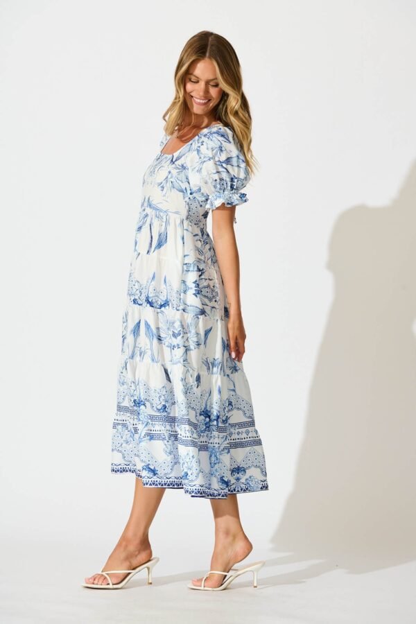 241203_StFrock_Jordan_AM_2012329-2-WHT-BLU_0774.jpg Midi Dress in White with Blue Floral Border