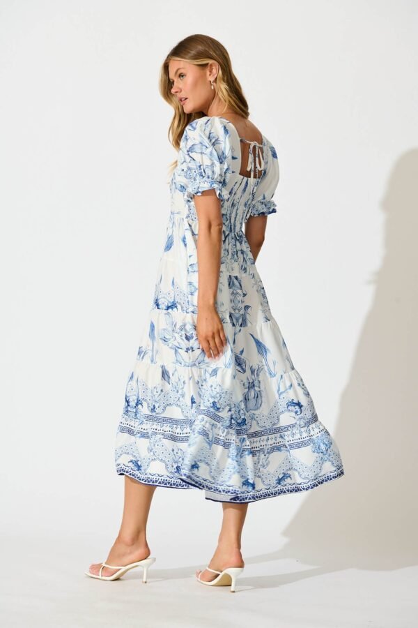 241203_StFrock_Jordan_AM_2012329-2-WHT-BLU_0783.jpg Midi Dress in White with Blue Floral Border