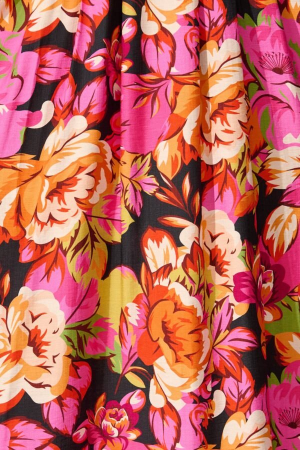 Midi Dress In Multi Floral